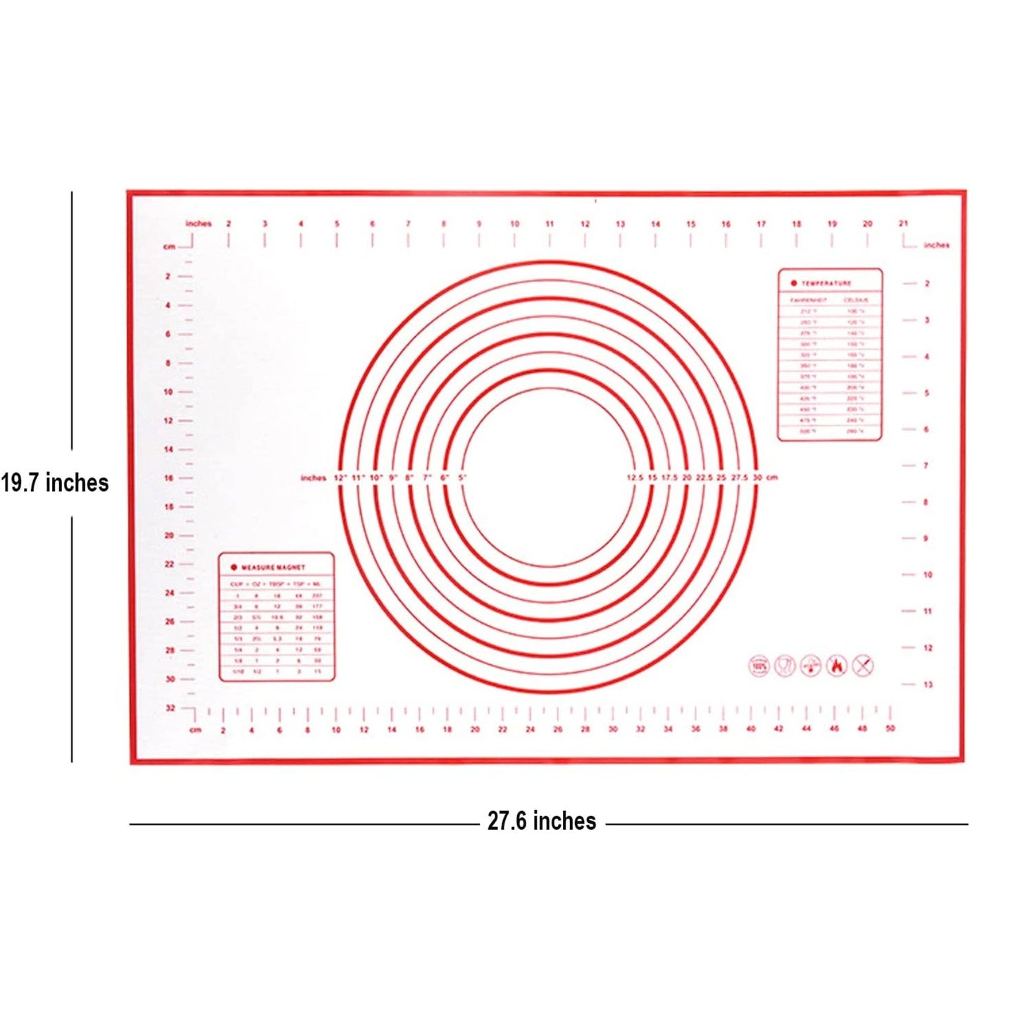 Non-Stick Silicone Baking Mat – XL (19.7" × 27.6")