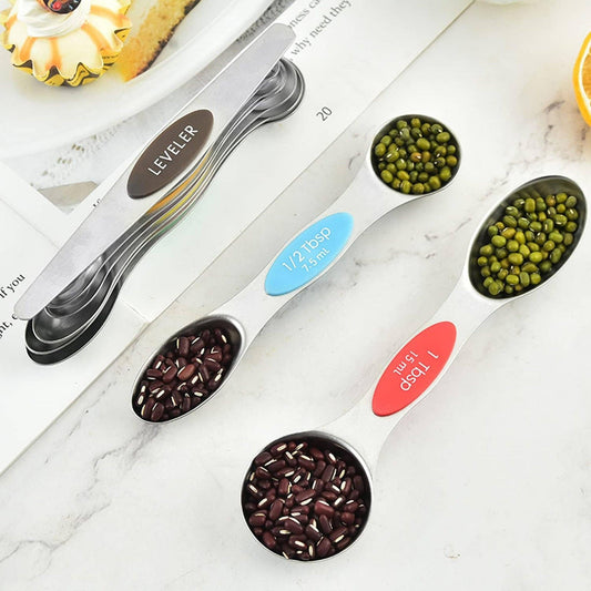 7-Piece Magnetic Stainless Steel Measuring Spoon Set