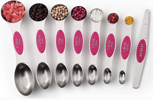 7-Piece Magnetic Stainless Steel Measuring Spoon Set