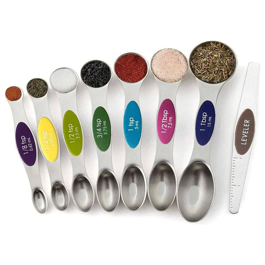 7-Piece Magnetic Stainless Steel Measuring Spoon Set